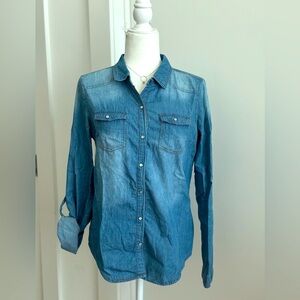 Detailed Denim Shirt